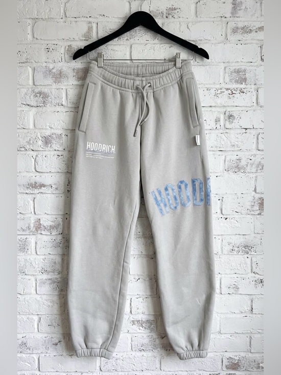 Hoodrich Pants - Hoodrich Light Gray Track Joggers with Logo size XS UK brand